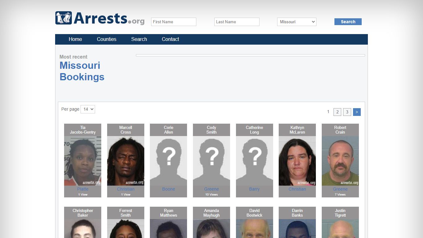 Missouri Arrests and Inmate Search